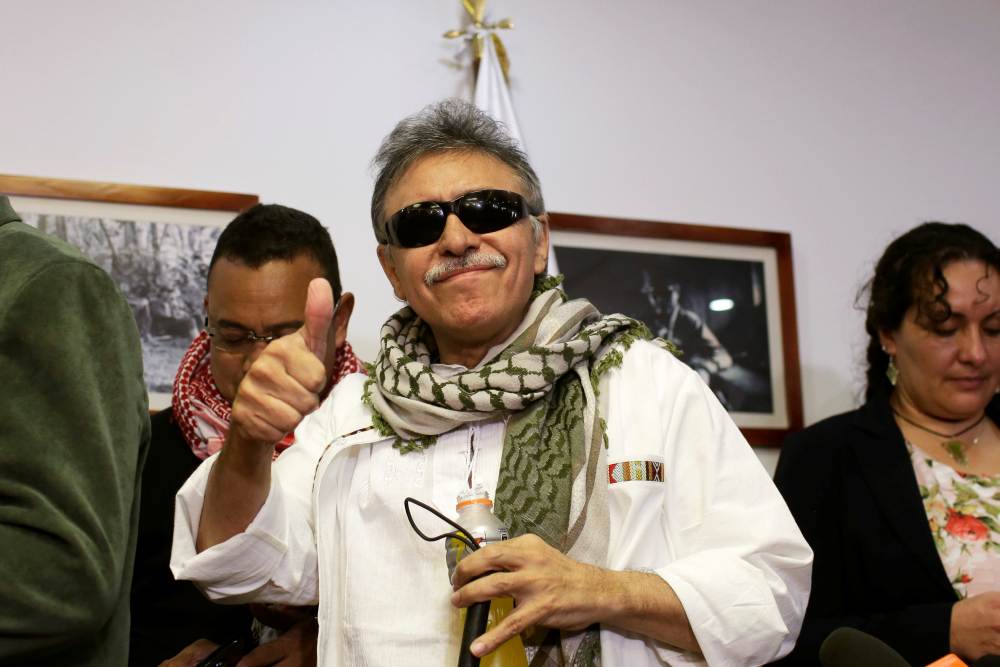 Former commander of Colombia's Marxist Revolutionary Alternative Force of the Common (FARC) Jesus Santrich reacts during a news conference in FARC's headquarters in Bogota May 30, 2019. u00e2u20acu2022 Reuters pic
