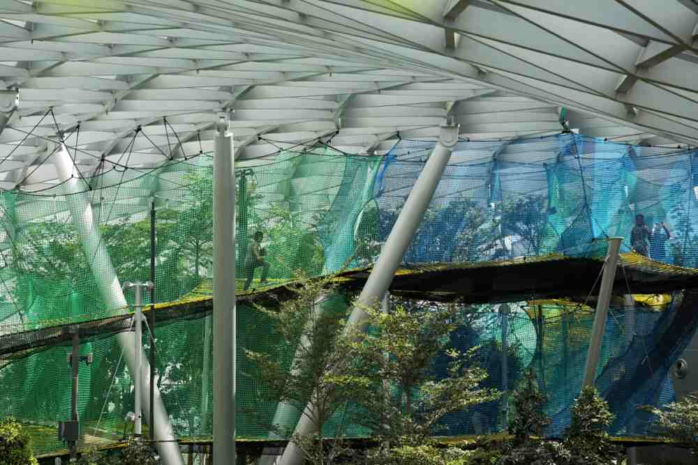 Visitors walk through the Manulife Sky Nets ― Bouncing. ― Picture by Nuria Ling via TODAY