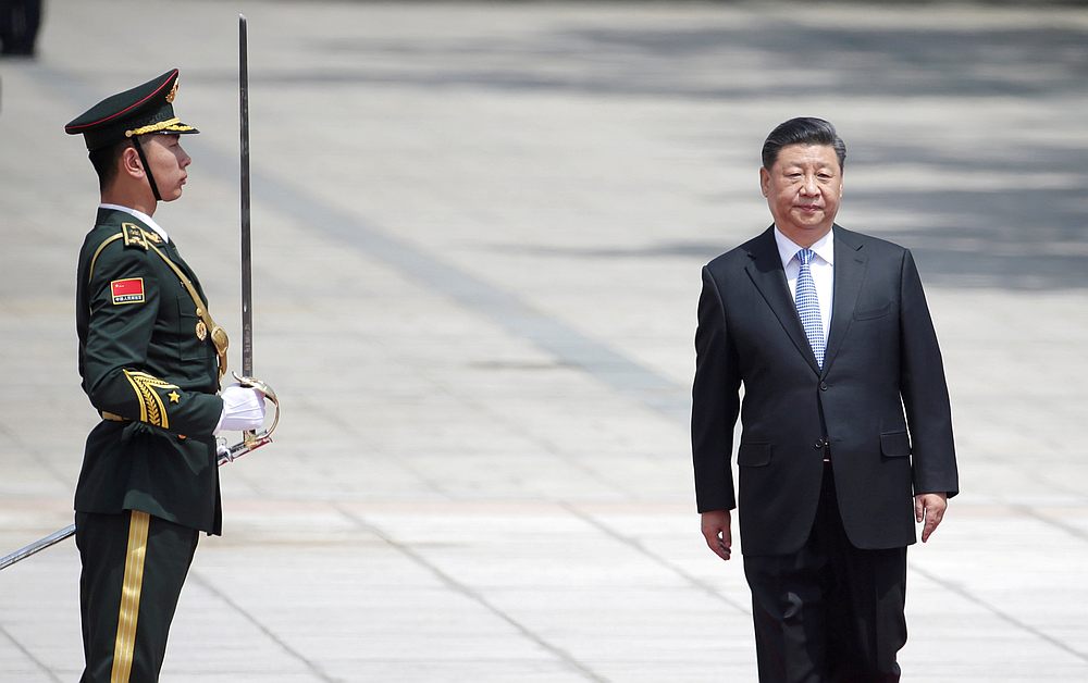 Chinese President Xi Jinping attends a ceremony outside the Great Hall of the People, in Beijing May 14, 2019. u00e2u20acu201d Reuters pic