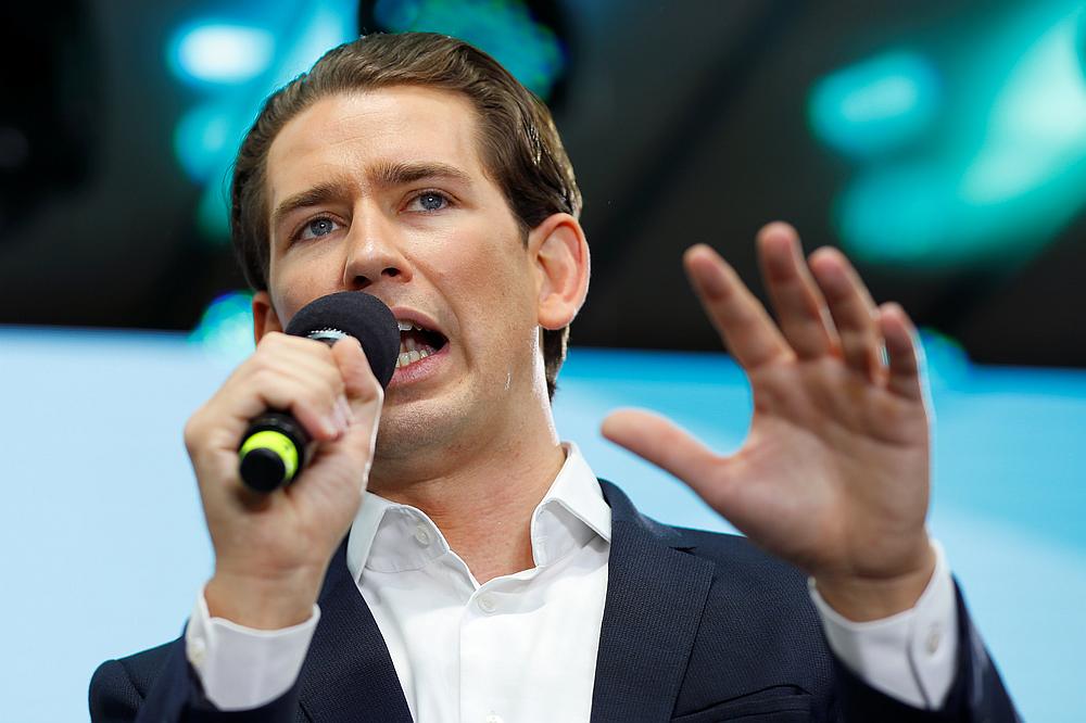 Austrian Chancellor Sebastian Kurz speaks after European Parliament elections at the Austrian People's Party (OeVP) headquarters in Vienna May 26, 2019. u00e2u20acu201d Reuters pic