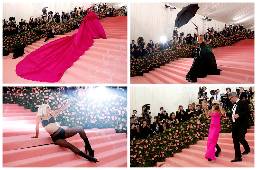 A combination photo of Lady Gagau00e2u20acu2122s four outfits at the Met Gala in New York May 6, 2019. u00e2u20acu201d Reuters pic     