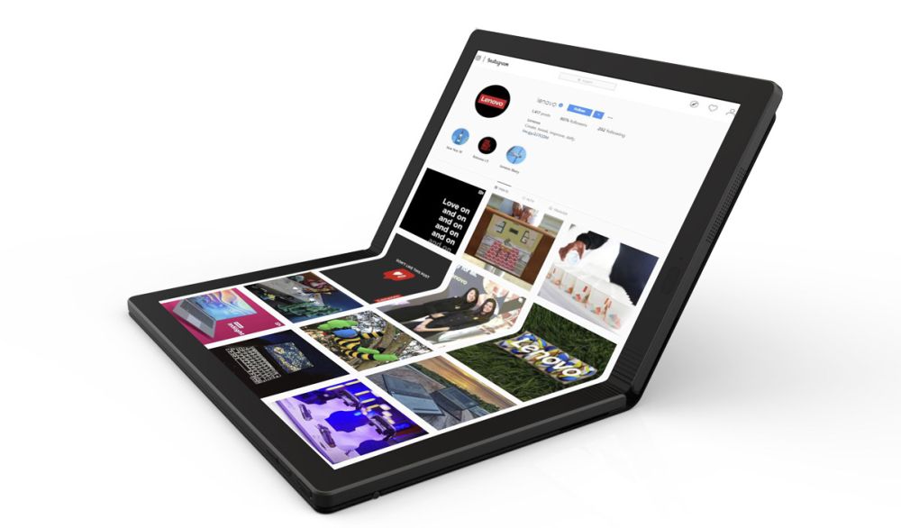 Lenovo says this is not a phone, tablet or a hybrid, but a full-fledged notebook with a foldable screen. u00e2u20acu201d Picture via SoyaCincau