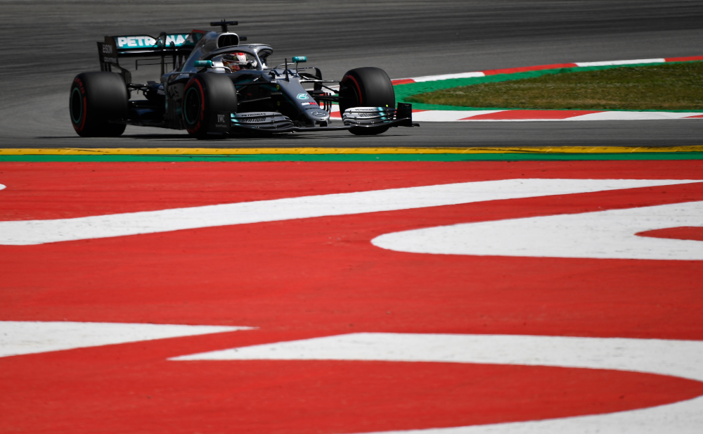 Mercedesu00e2u20acu2122 British driver Lewis Hamilton takes part in the second practice session at the Circuit de Catalunya in Montmelo in the outskirts of Barcelona May 10, 2019 ahead of the Spanish Formula One Grand Prix. u00e2u20acu201d AFP pic 