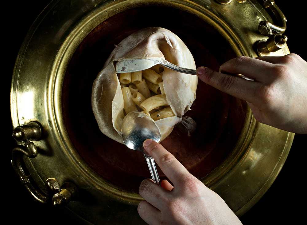 Lido 84's cacio e pepe en vessie by chef Riccardo Camanini. u00e2u20acu201d Picture courtesy Lido 84 via AFP
