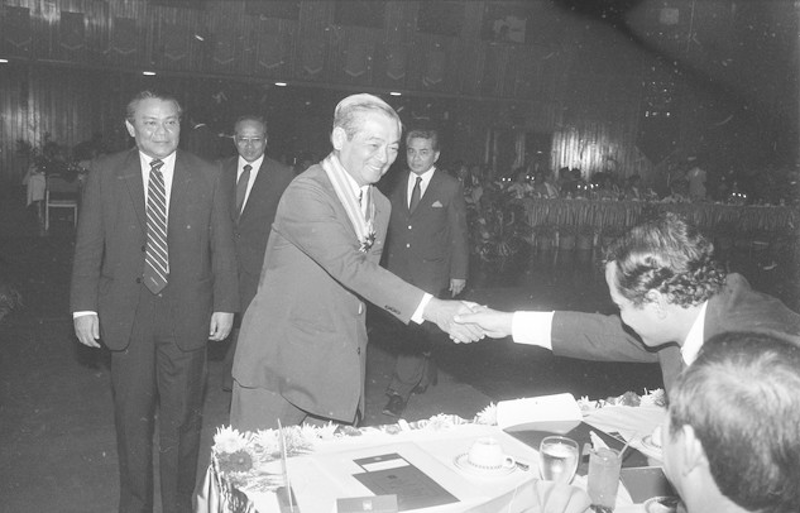 Penang Chief Minister Dr Lim Chong Eu arrives for an event in George Town December 20, 1984. u00e2u20acu201d Bernama pic