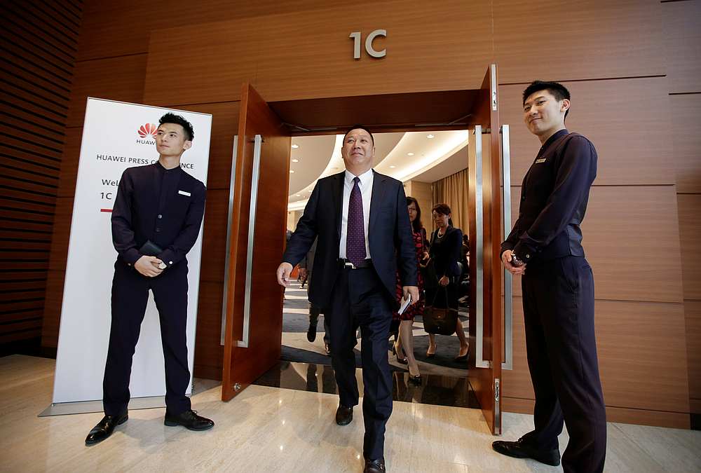 Huawei's Chief Legal Officer Song Liuping leaves after a news conference on Huaweiu00e2u20acu2122s ongoing legal action against the US governmentu00e2u20acu2122s action at its headquarters in Shenzhen, Guangdong province, China May 29, 2019. u00e2u20acu201d Reuters pic