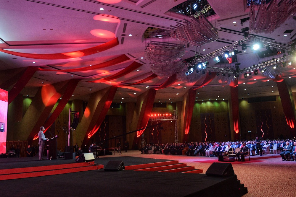 Prime Minister Tun Dr Mahathir Mohamad delivers his keynote address, on the first anniversary of Pakatan Harapan as the government, in Putrajaya May 9, 2019. u00e2u20acu201d Picture by Shafwan Zaidon