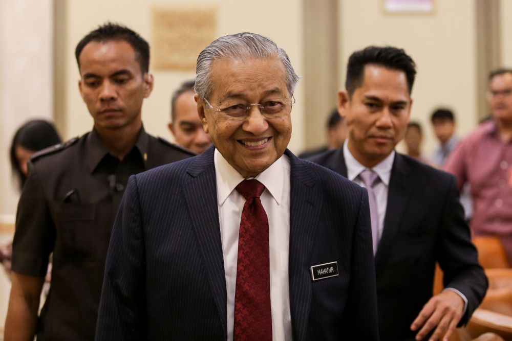 Prime Minister Tun Dr Mahathir Mohamad is pictured at the Prime Ministeru00e2u20acu2122s Office in Putrajaya May 6, 2019. u00e2u20acu201d Picture by Ahmad Zamzahuri