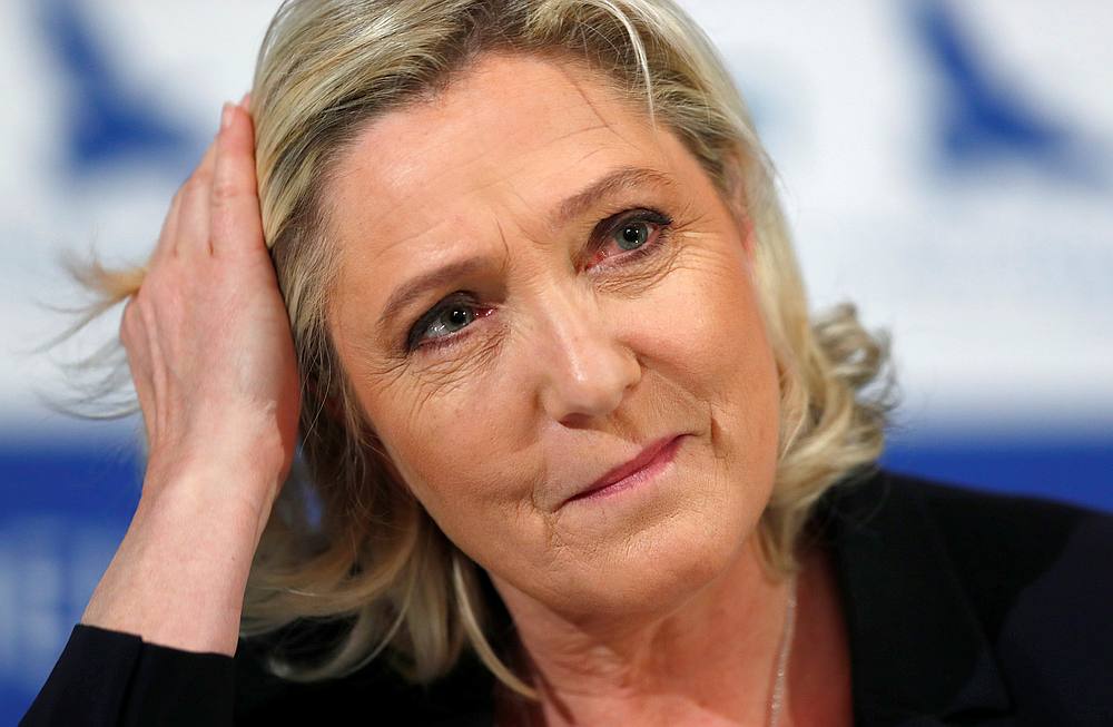 Marine Le Pen, the leader of France's far-right National Rally party, attends a news conference in Tallinn, Estonia May 14, 2019. u00e2u20acu201d Reuters pic