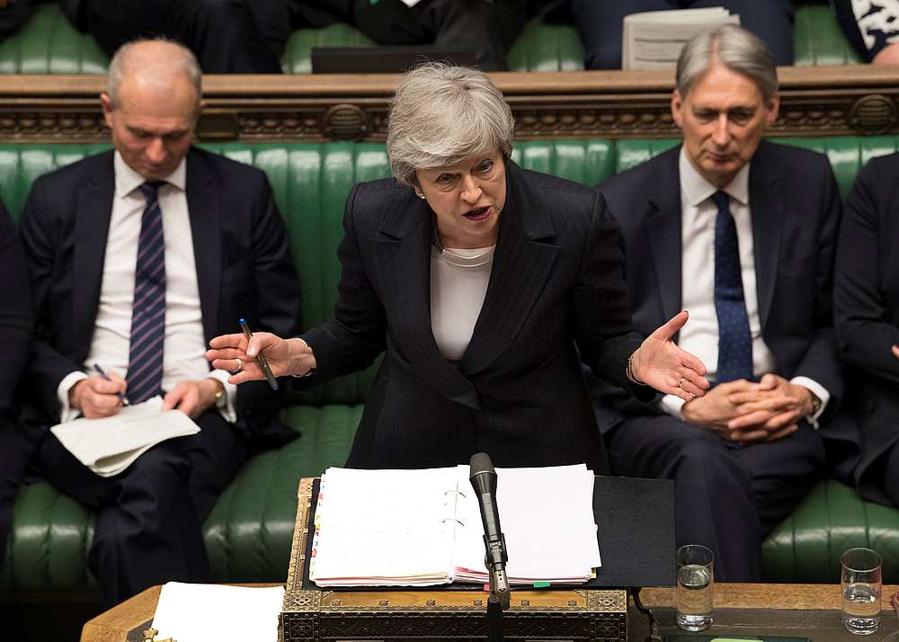 Britain's Prime Minister Theresa May speaks at the House of Commons in London May 22, 2019. u00e2u20acu201d UK Parliament/Mark Duffy handout via Reuters