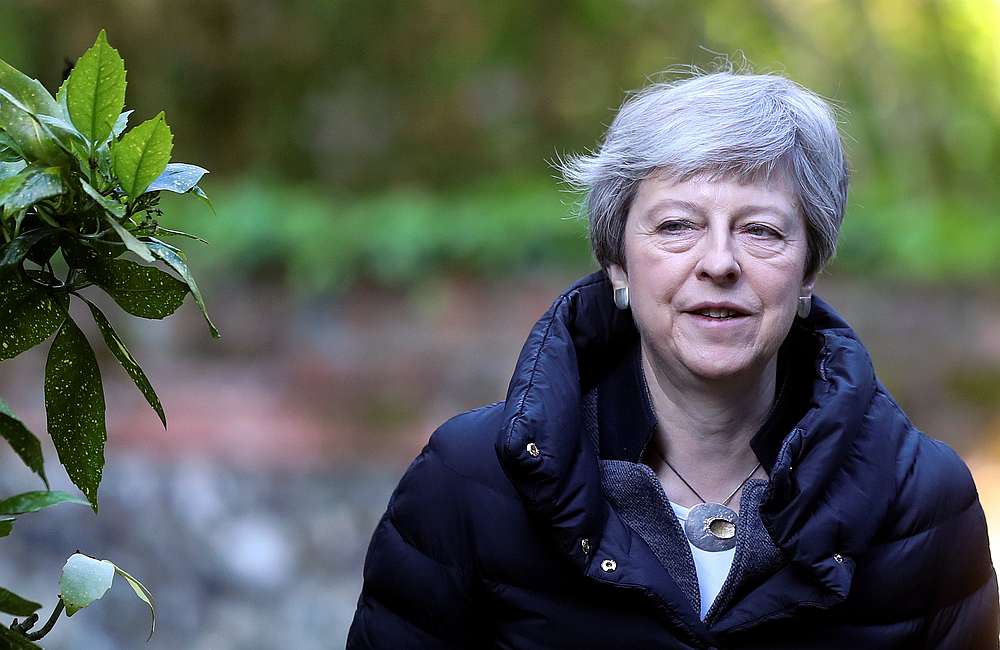Britain's Prime Minister Theresa May arrives at church, as Brexit turmoil continues, in Sonning, Britain May 12, 2019. u00e2u20acu201d Reuters pic