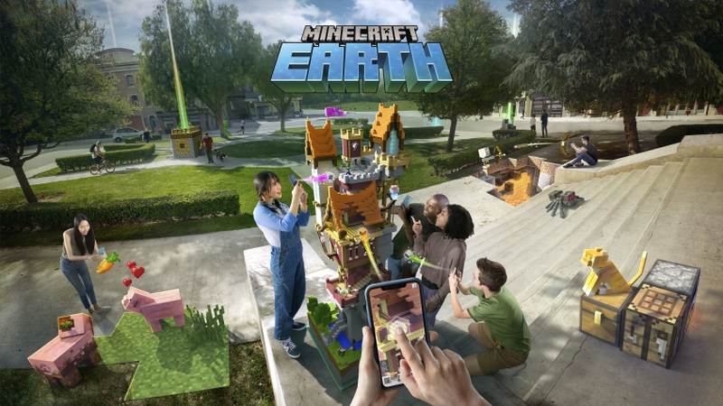 'Minecraft Earth' uses mobile cameras, geolocation and cloud computing to add 'Minecraft' elements to players' surrounds. u00e2u20acu2022 AFP pic
