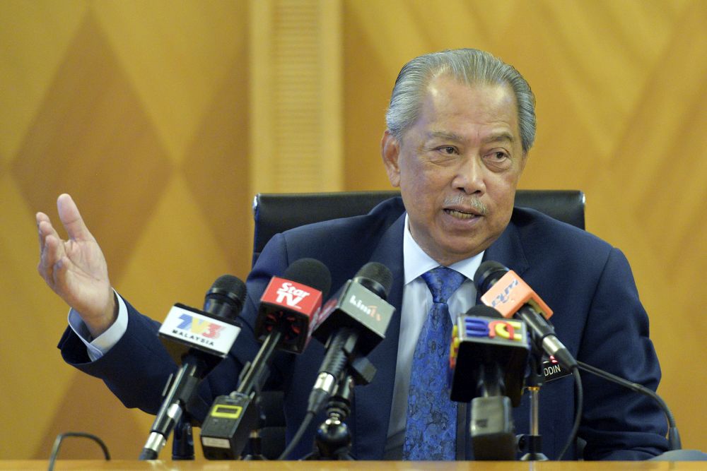 Home Minister Tan Sri Muhyiddin Yassin speaks during a media interview in Putrajaya May 2, 2019. u00e2u20acu201d Picture by Mukhriz Hazimn