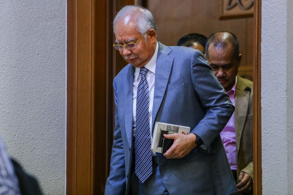 Datuk Seri Najib Razak is seen at the Kuala Lumpur Court Complex May 29, 2019. u00e2u20acu201d Picture by Hari Anggara