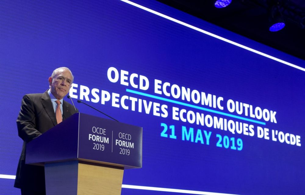 Angel Gurria, General Secretary of the Organisation for Economic Co-operation and Development (OECD), delivers a speech at the OECD headquarters in Paris on May 21, 2019. u00e2u20acu201d AFP pic