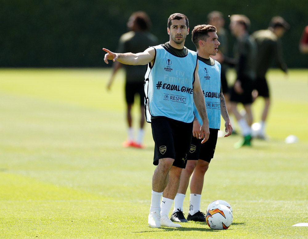 Arsenalu00e2u20acu2122s Henrikh Mkhitaryan during training at Arsenal Training Centre, St Albans May 21, 2019. u00e2u20acu201d Picture by Action Images via Reuters/John Sibley