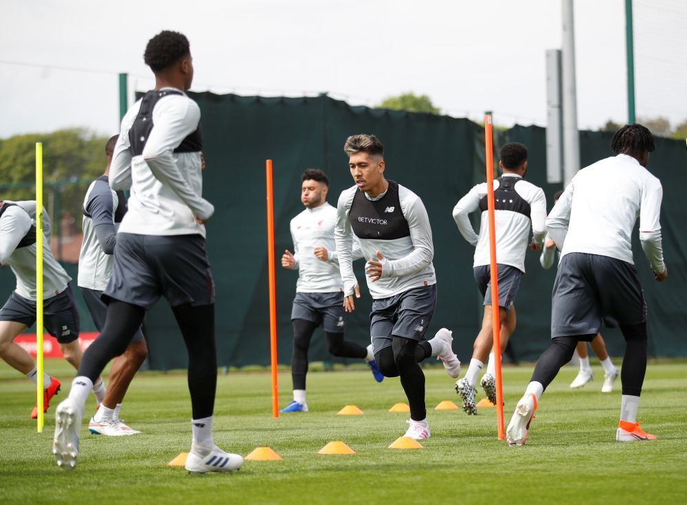 Liverpool's Roberto Firmino during training at Melwood, Liverpool April 30, 2019. u00e2u20acu201d Reuters pic