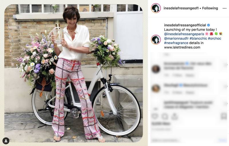 A screenshot of the Ines de la Fressange Official Instagram page.