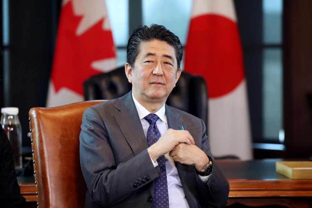Japanu00e2u20acu2122s Prime Minister Shinzo Abe takes part in a meeting with Canadau00e2u20acu2122s Prime Minister Justin Trudeau (not pictured) on Parliament Hill in Ottawa, Ontario, Canada, April 28, 2019. u00e2u20acu201d Reuters pic