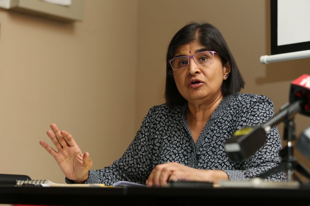 Datuk Ambiga Sreenevasan speaks during a press conference at the C4 Center, Petaling Jaya May 15, 2019. — Picture by Choo Choy May