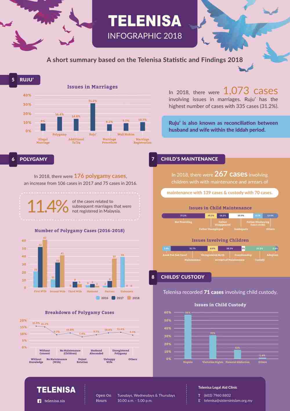 A short summary based on the Telenisa Statistic and Findings 2018. ― Infographic courtesy of Sisters in Islam
