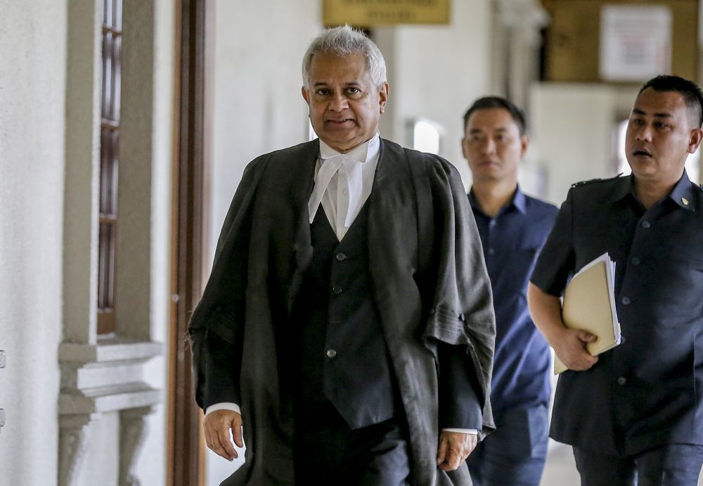 Attorney General Tommy Thomas is pictured at the Kuala Lumpur High Court May 6, 2019. u00e2u20acu201d Picture by Firdaus Latif
