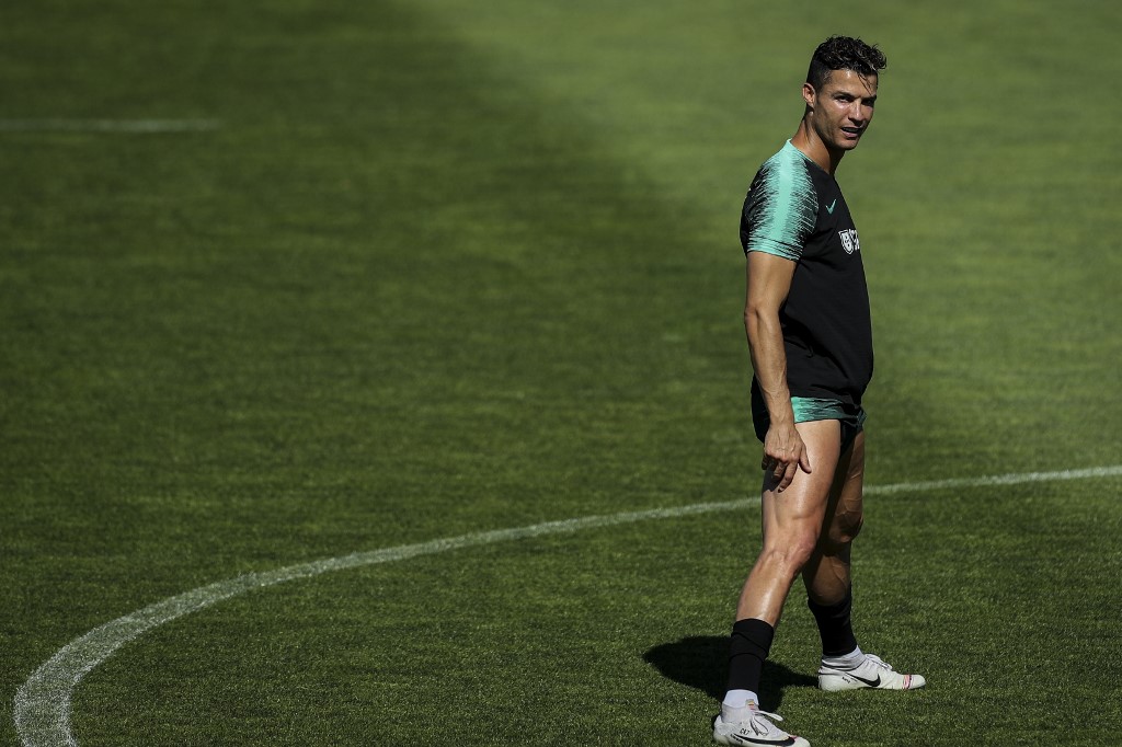 Portugalu00e2u20acu2122s Cristiano Ronaldo attends a training session in Oeiras in the outskirts of Lisbon May 29, 2019. u00e2u20acu201d AFP pic