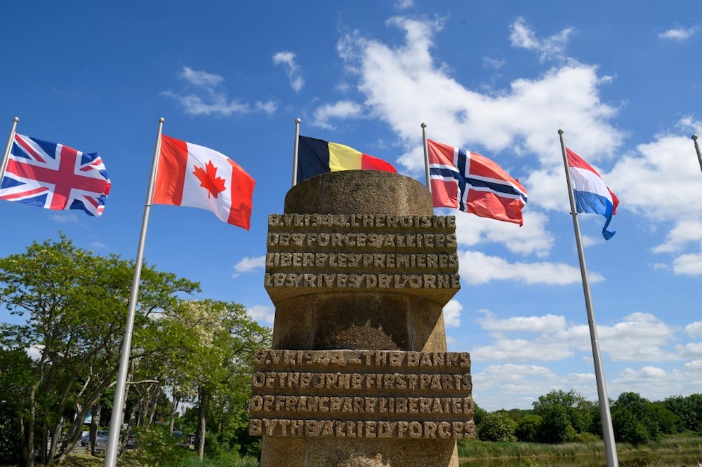 A commemorating monument is pictured at the Pegasus Bridge in Benouville, northwestern France May 31, 2019. — AFP pic
