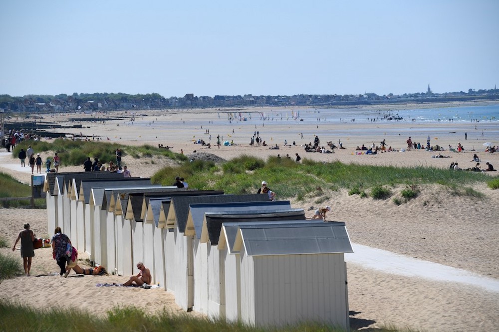 Sword Beach in Ouistreham, northwestern France is one of the five landing areas of the Normandy Invasion of WWII.