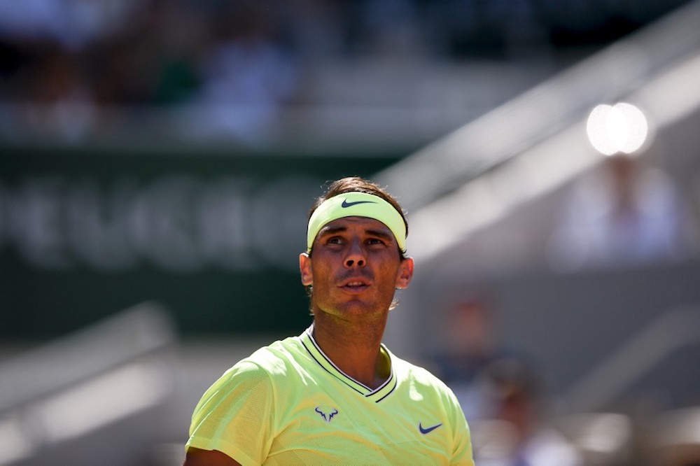 Spainu00e2u20acu2122s Rafael Nadal reacts as he plays against Argentinau00e2u20acu2122s Juan Ignacio Londero during their menu00e2u20acu2122s singles fourth-round match at the 2019 French Open in Paris June 2, 2019. u00e2u20acu201d AFP pic