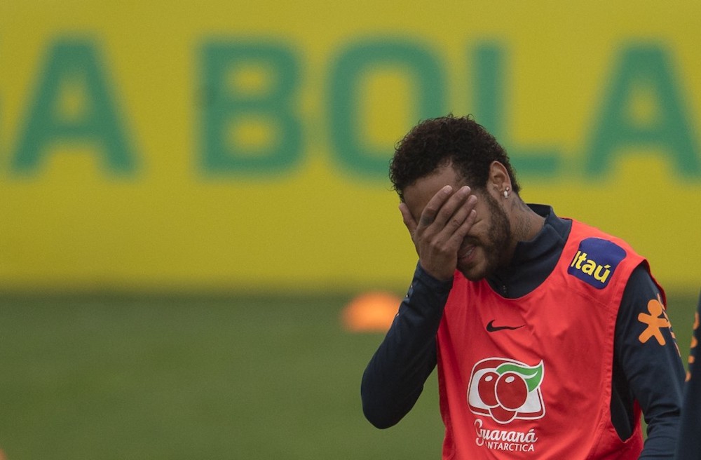 Brazilu00e2u20acu2122s Neymar takes part in a training session at the Granja Comary sport complex in Teresopolis, Brazil June 2, 2019. u00e2u20acu201d AFP pic
