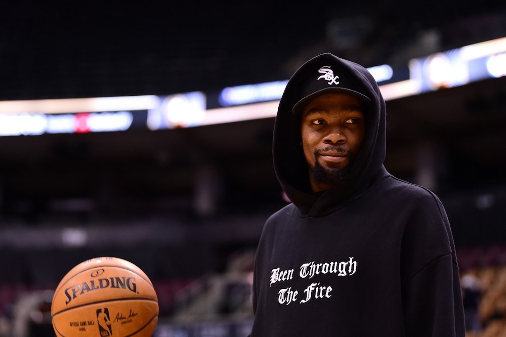 Kevin Durant of the Golden State Warriors attends practice as part of the 2019 NBA Finals at Scotiabank Arena in Toronto June 1, 2019. u00e2u20acu201c AFP pic