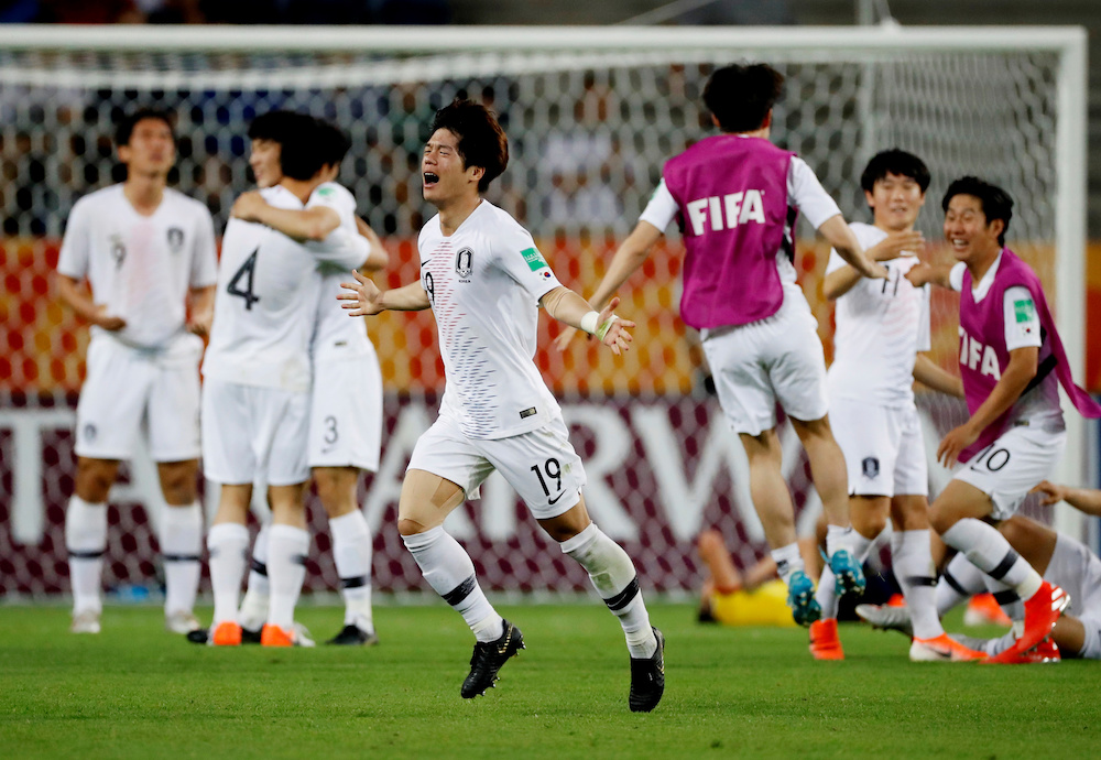 Korea Republic's Jun Choi celebrates after the match against Ecuador in Lublin, Poland June 11, 2019. u00e2u20acu201d Reuters pic