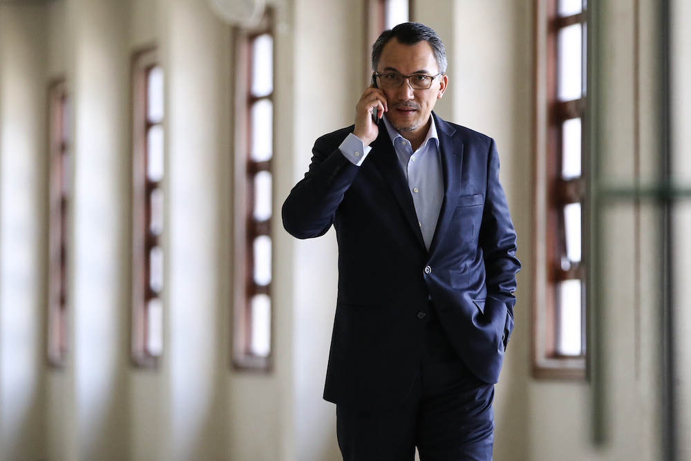 Former SRC International Sdn Bhd chairman Tan Sri Ismee Ismail is pictured at the Kuala Lumpur Court Complex, June 17, 2019. u00e2u20acu201d Picture by Yusof Mat Isa