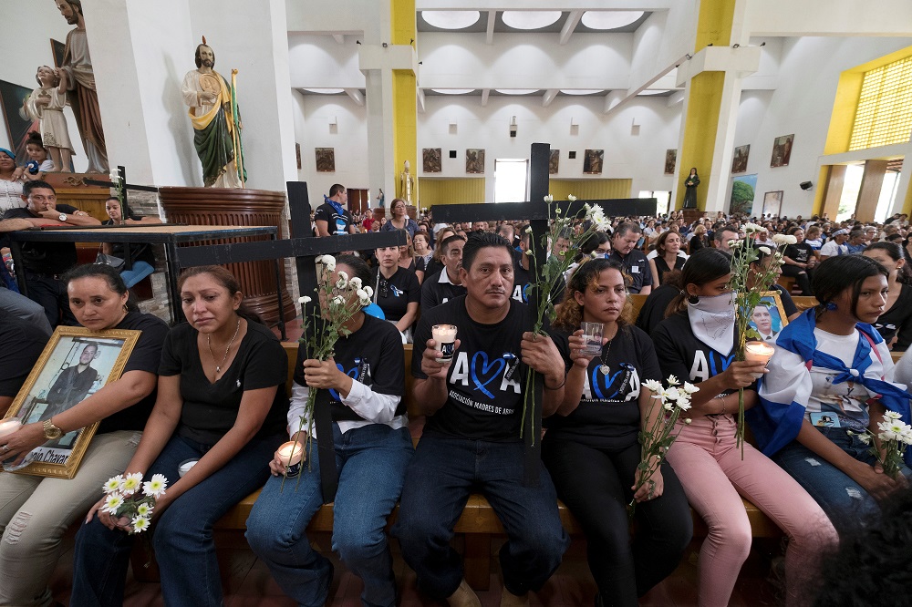 Relatives hold crosses during a protest in support of the u00e2u20acu02dcMothers of Aprilu00e2u20acu2122 in Managua May 30, 2019. u00e2u20acu201d Reuters pic