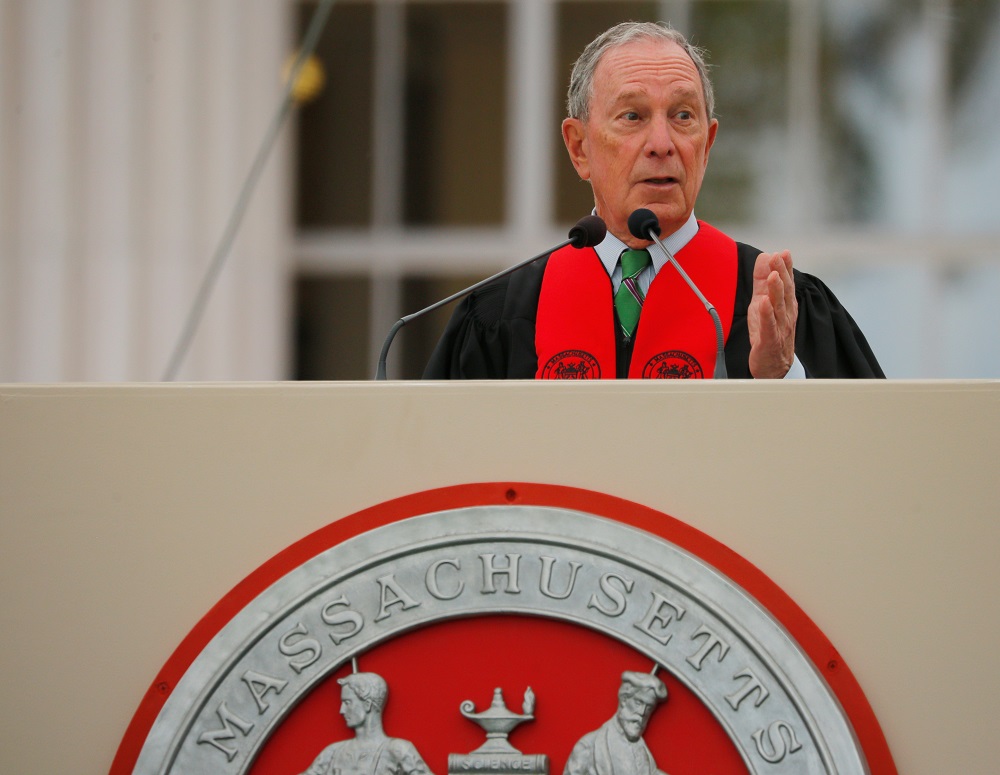 Former New York City Mayor Michael Bloomberg delivers the Commencement Address during Commencement Exercises at the Massachusetts Institute of Technology in Cambridge, Massachusetts June 7, 2019. u00e2u20acu201d Reuters pic
