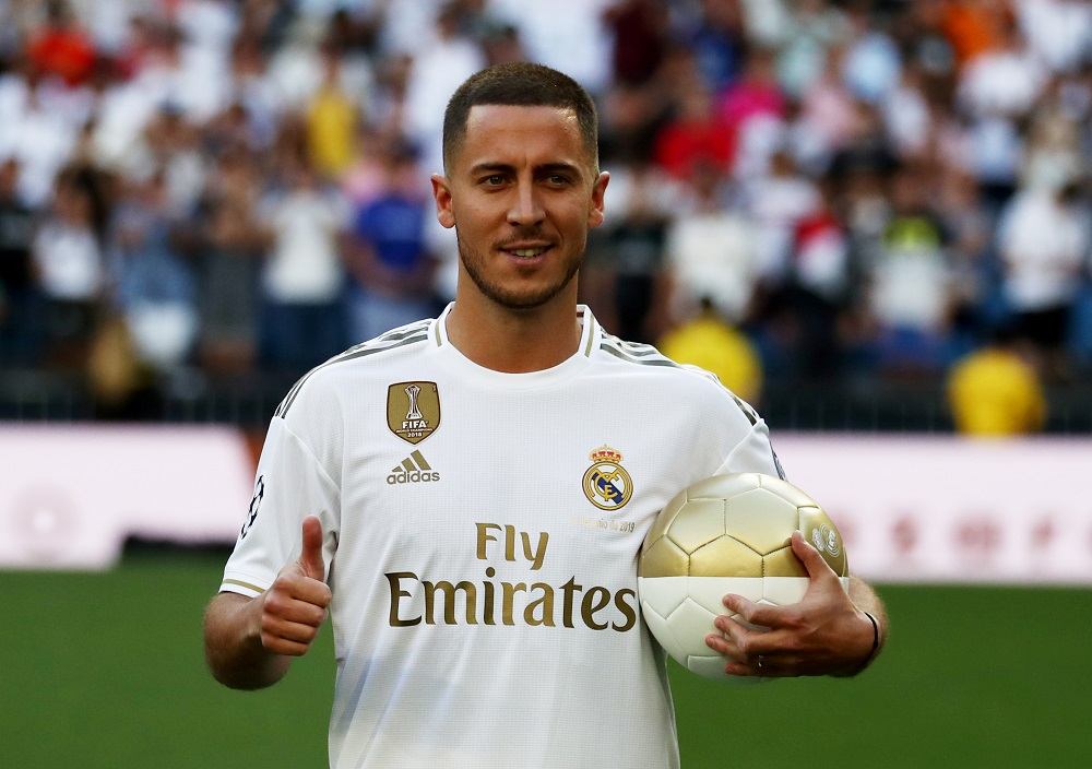 Real Madrid's Eden Hazard during the presentation at Santiago Bernabeu stadium in Madrid June 13, 2019. u00e2u20acu201d Reuters pic