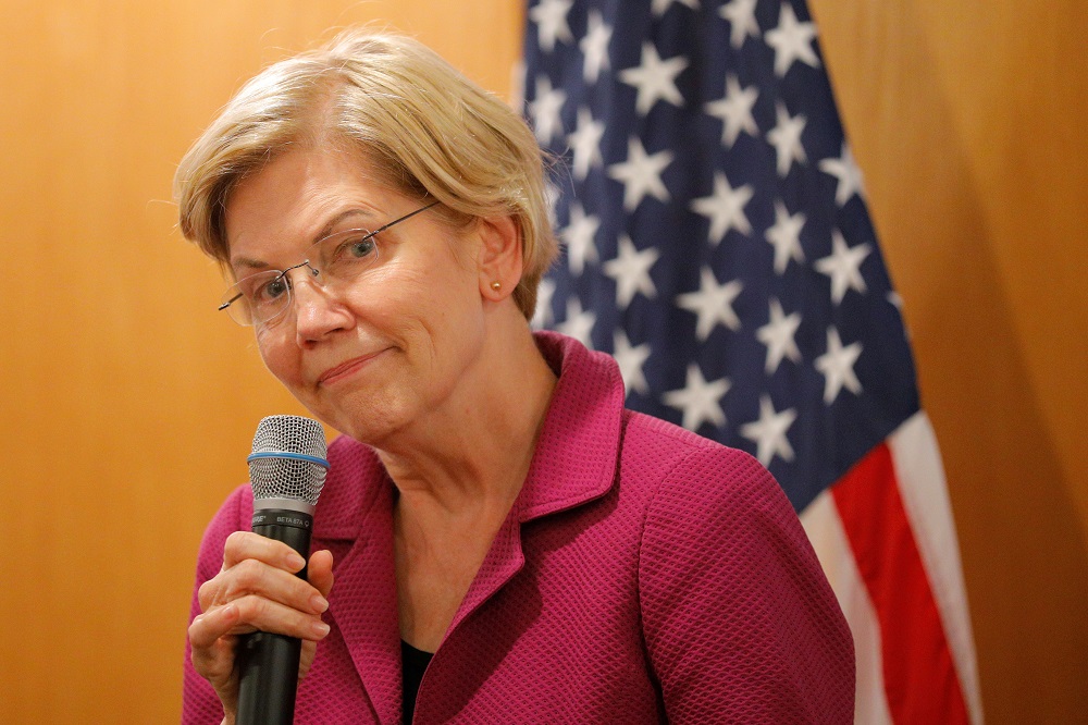 Democratic 2020 US presidential candidate and US Senator Elizabeth Warren speaks at the Manchester Democratic City Committee Flag Day Dinner in New Hampshire June 14, 2019. u00e2u20acu201d Reuters pic