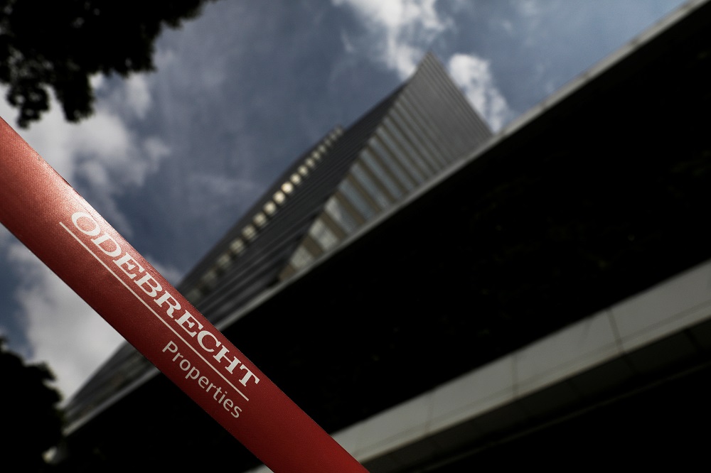 The corporate logo of the Odebrecht SA construction conglomerate is pictured at its headquarters in Sao Paulo April 9, 2018. u00e2u20acu201d Reuters pic