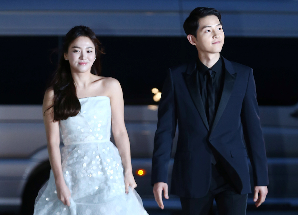 South Korean celebrities Song Joong-ki and Song Hye-kyo arrive at 52nd Baeksang Arts Awards in Seoul June 3, 2016. u00e2u20acu201d Reuters pic