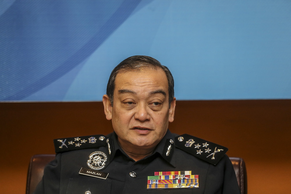Deputy Inspector-General of Police Datuk Mazlan Mansor speaks during a press conference in Kuala Lumpur June 26, 2019. u00e2u20acu201d Picture by Firdaus Latif
