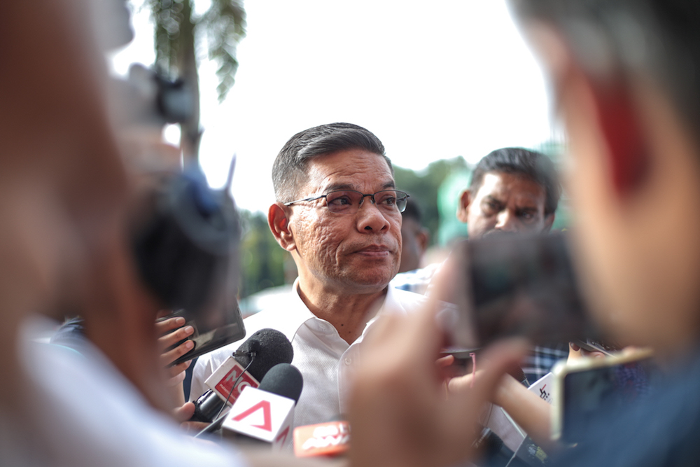 Datuk Seri Saifuddin Nasution Ismail arrives at PKR headquarters in Petaling Jaya June 12, 2019. u00e2u20acu201d Picture by Ahmad Zamzahuri