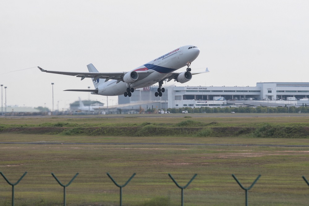 A Malaysia Airline plane is seen at the Kuala Lumpur International Airport June 17, 2019. u00e2u20acu201d Picture by Ahmad Zamzahuri