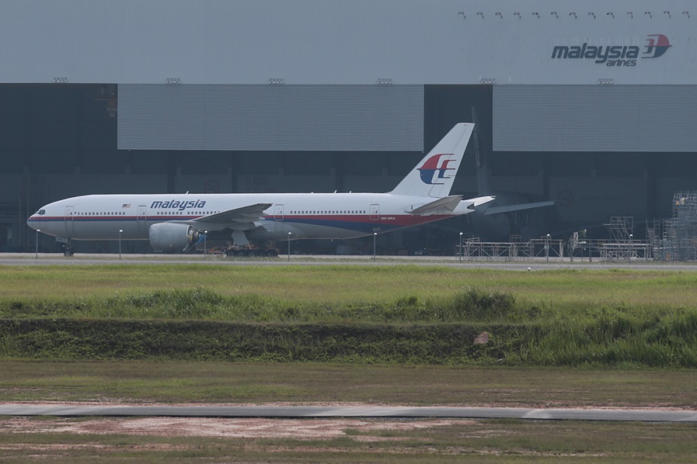 A Malaysia Airline plane is seen at the Kuala Lumpur International Airport June 17, 2019. u00e2u20acu201d Picture by Ahmad Zamzahuri