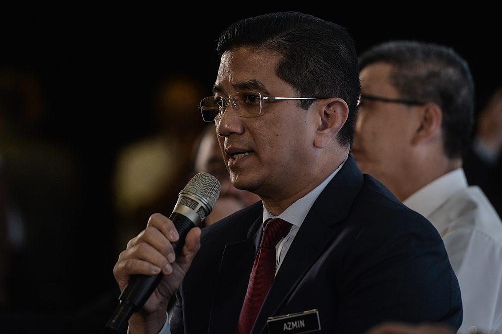 Economic Affairs Minister Datuk Seri Azmin Ali speaks during the launch of Project Idaman 2019 at SUK Shah Alam June 18, 2019. u00e2u20acu201d Picture by Miera Zulyana