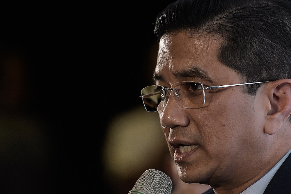 Economic Affairs Minister Datuk Seri Azmin Ali speaks during the launch of Project Idaman 2019 at SUK Shah Alam June 18, 2019. u00e2u20acu201d Picture by Miera Zulyana