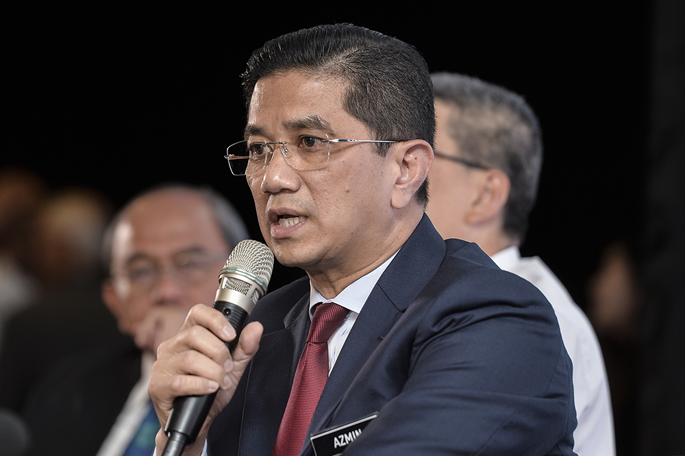 Economic Affairs Minister Datuk Seri Azmin Ali speaks during the launch of Project Idaman 2019 at SUK Shah Alam June 18, 2019. u00e2u20acu201d Picture by Miera Zulyana