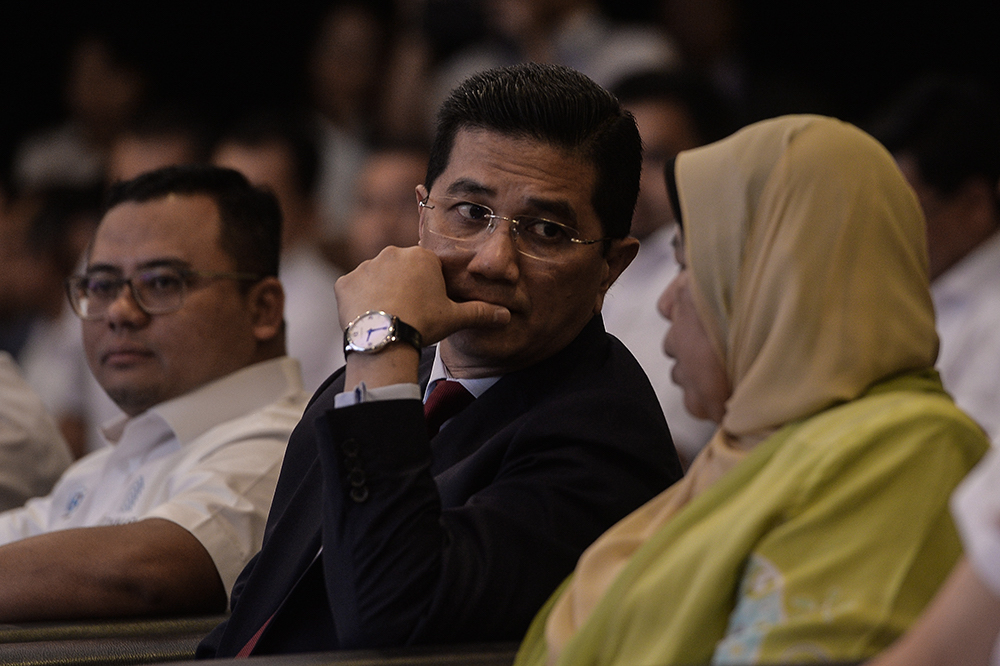 Economic Affairs Minister Datuk Seri Azmin Ali and Zuraida Kamaruddin attend the launch of Project Idaman 2019 at SUK Shah Alam June 18, 2019. u00e2u20acu201d Picture by Miera Zulyana