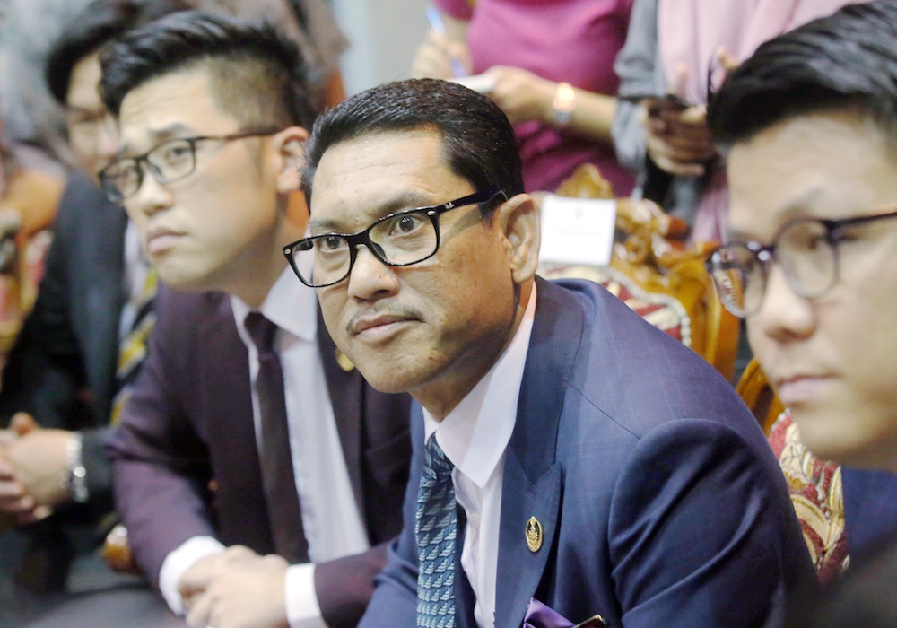 Perak Mentri Besar Datuk Seri Ahmad Faizal Azumu speaks to reporters in Ipoh June 19, 2019. u00e2u20acu201d Picture by Farhan Najib