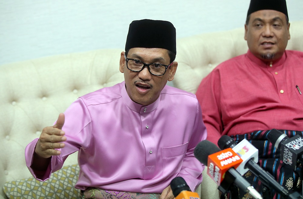 Perak Mentri Besar Datuk Seri Ahmad Faizal Azumu at a press conference in Ipoh June 20, 2019. u00e2u20acu201d Picture by Farhan Najib